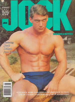 Jock August 1991 magazine back issue Jock magizine back copy Gorgeous Guys,  Personal Ad in Maneuvers, Hot New Fiction, Real Hard Men, hot male fantasies