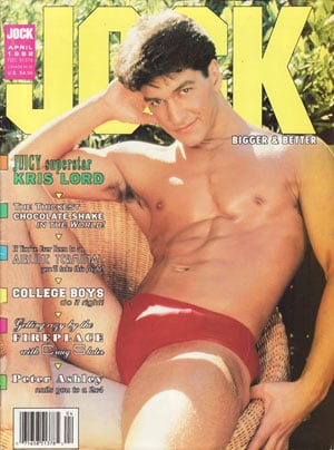 Jock April 1992 magazine back issue Jock magizine back copy kris lord thickest chocolate shake in the world airline terminal college boys fireplace craig slater