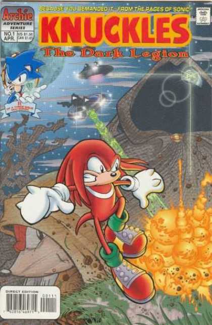 Knuckles the Echidna Comic Book Back Issues by A1 Comix