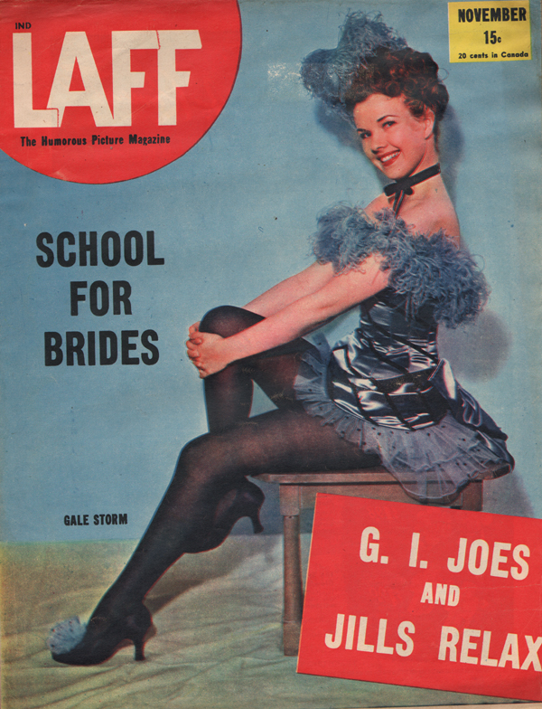 Laff November 1945 magazine back issue Laff magizine back copy Cartoon Carnival,Gale Storm.G.I. Joes and Jills,PIN-UP GIRL,MERRY-GO-ROUND,SHOW GIRL,LAFFS