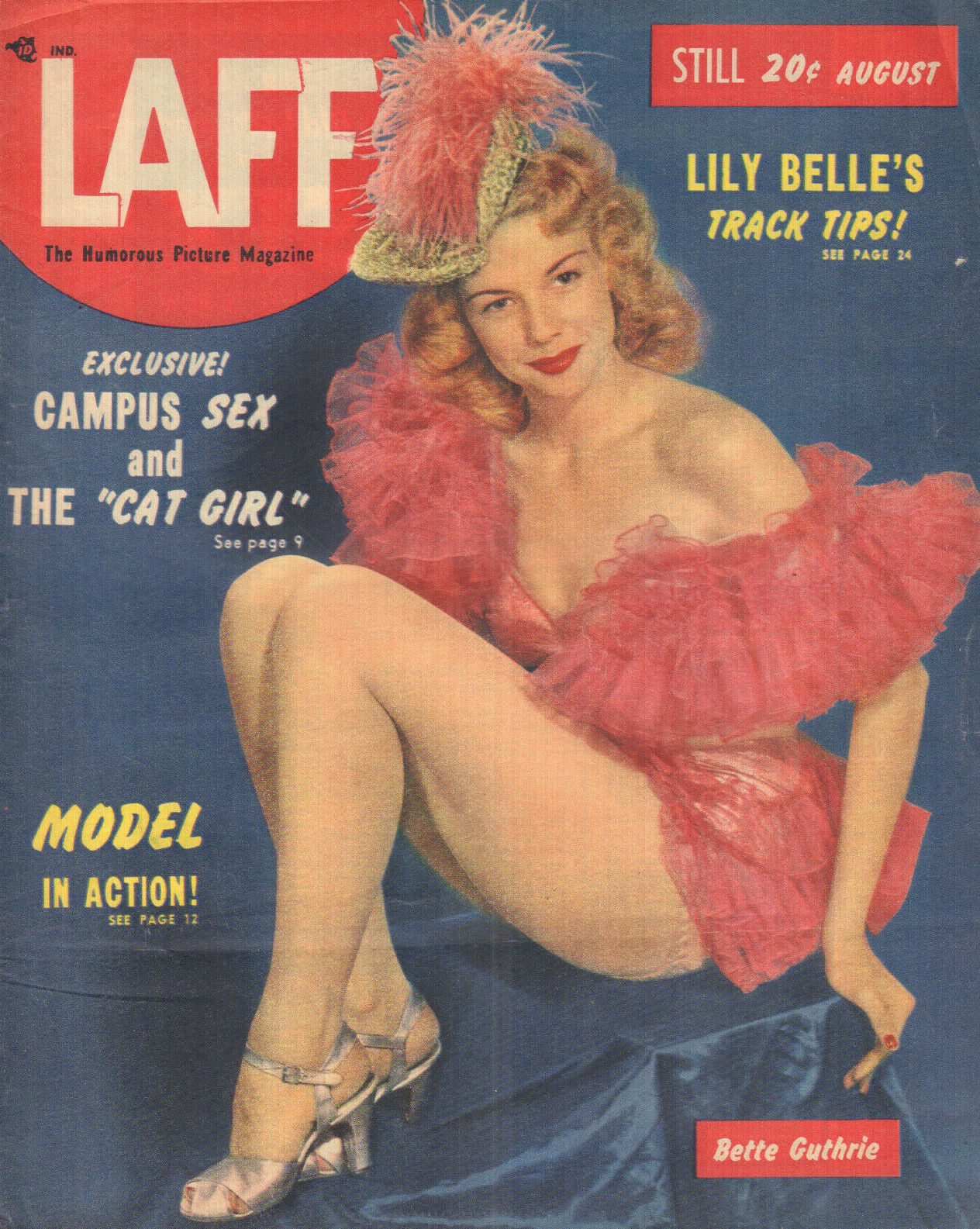 Laff August 1949 magazine back issue Laff magizine back copy 