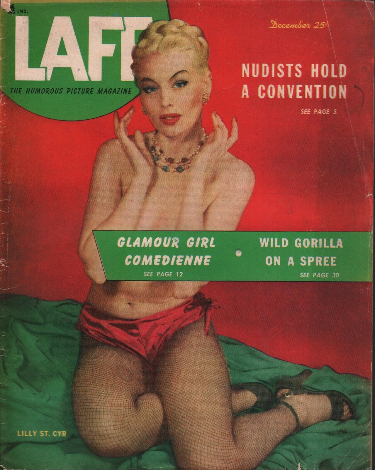 Laff December 1949 magazine back issue Laff magizine back copy 
