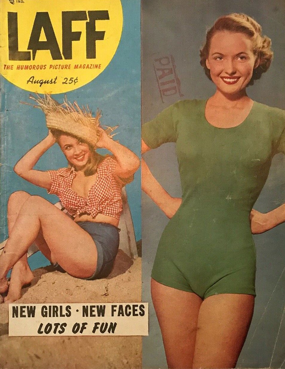 Laff August 1950 magazine back issue Laff magizine back copy 