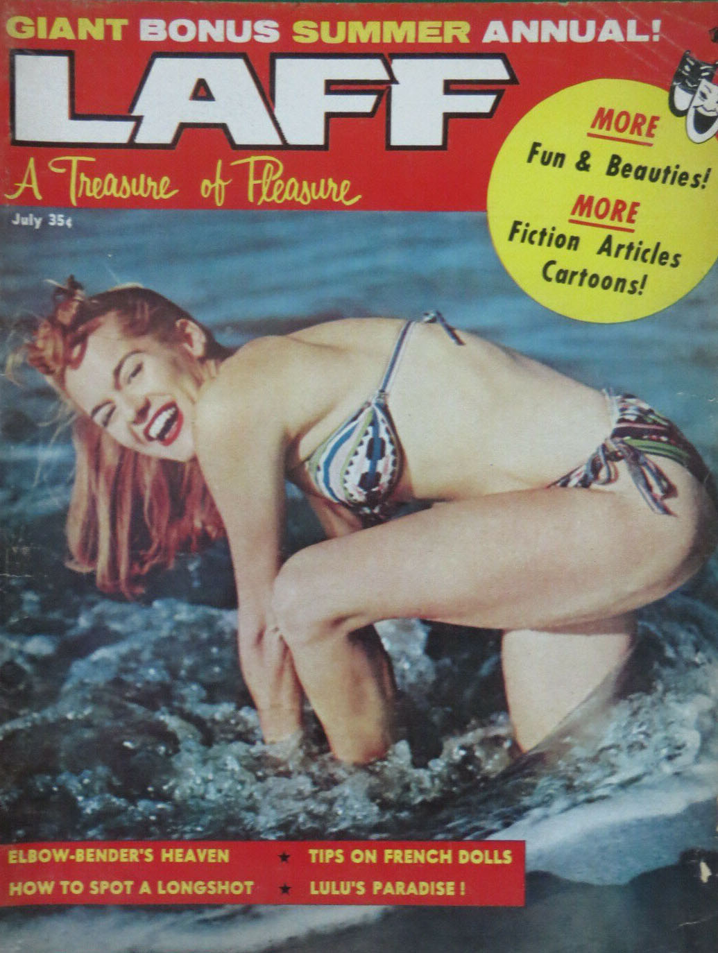 Laff July 1959 magazine back issue Laff magizine back copy 