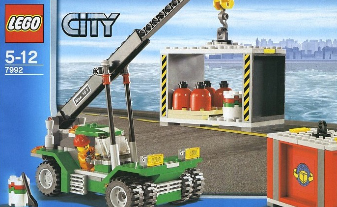 lego city harbor ship container stacker 218 pieces of lego blocks lego-city-container-stacker