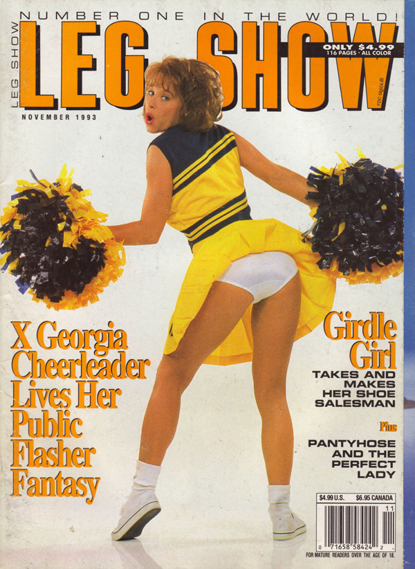 Leg Show November 1993 magazine back issue Leg Show magizine back copy legshow ised magazine back issue vintage classice archive girdlegirl xrated cheerleaders public flas