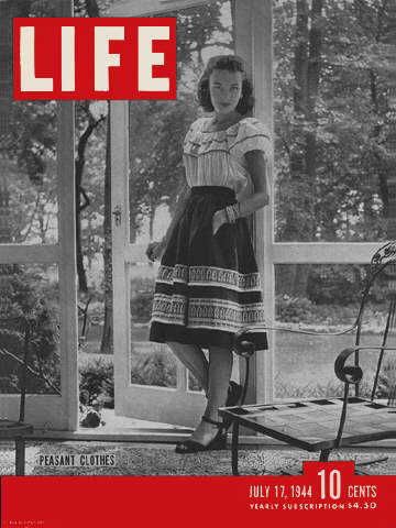 Life July 17, 1944, , Peasant Look Fashion