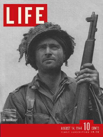 Life August 14, 1944, , Airborne Infantry Officer In Normandy