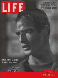 Marlon Brando magazine cover appearance Life April 20, 1953