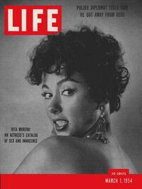 Rita Moreno magazine cover appearance Life March 1, 1954
