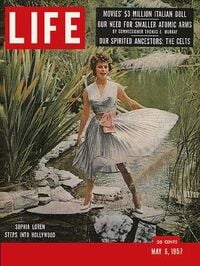 Sophia Loren magazine cover appearance Life May 6, 1957