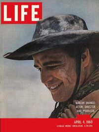Marlon Brando magazine cover appearance Life April 4, 1960