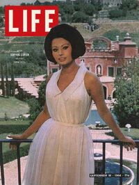 Sophia Loren magazine cover appearance Life September 18, 1964
