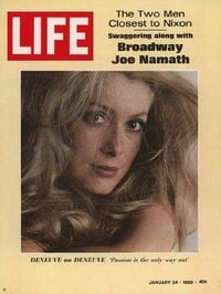 Catherine Deneuve magazine cover appearance Life January 24, 1969
