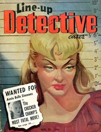 Aneta B magazine cover appearance Line-Up Detective Summer 1946