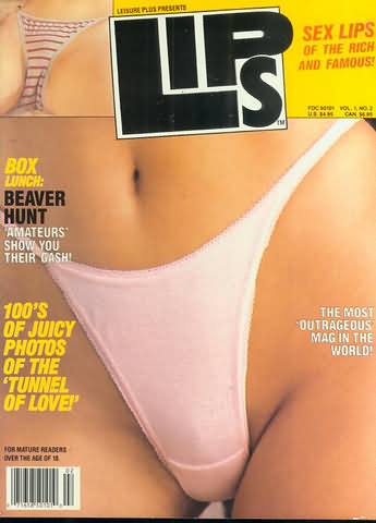 Lips February 1988 magazine back issue Lips magizine back copy 