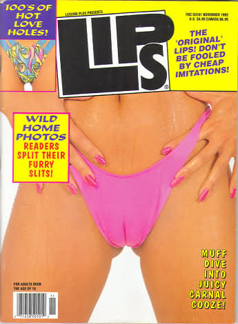 Lips November 1992 magazine back issue Lips magizine back copy 