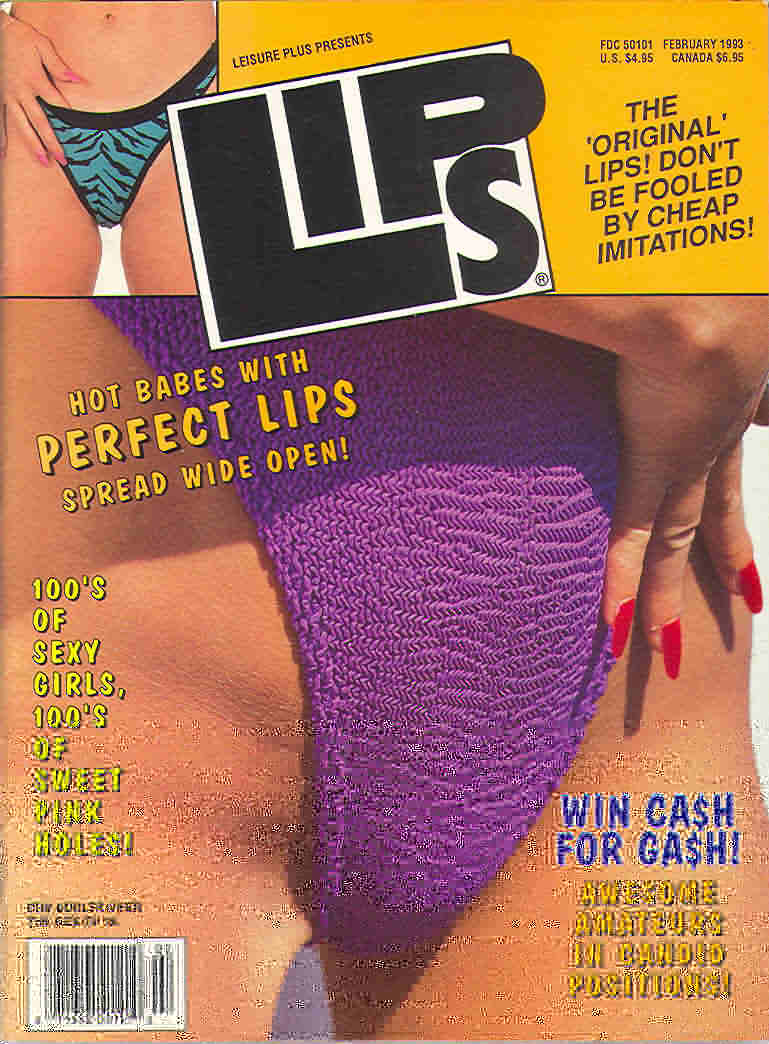Lips February 1993 magazine back issue Lips magizine back copy 