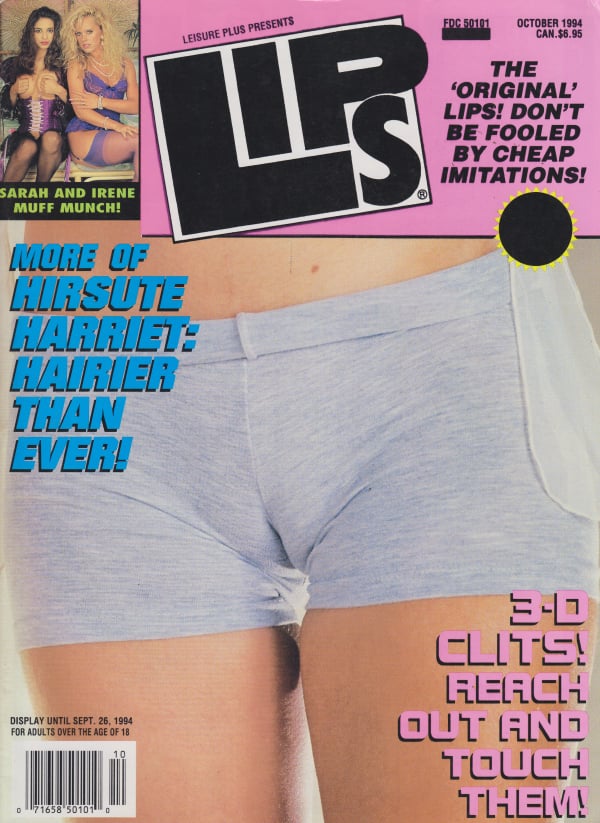 Lips October 1994 magazine back issue Lips magizine back copy 