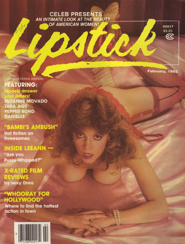 Lipstick February 1982 magazine back issue Lipstick magizine back copy lipstick magazine 1982 back issues hot and horny explicit dirty pictorials x-rated film reviews nude