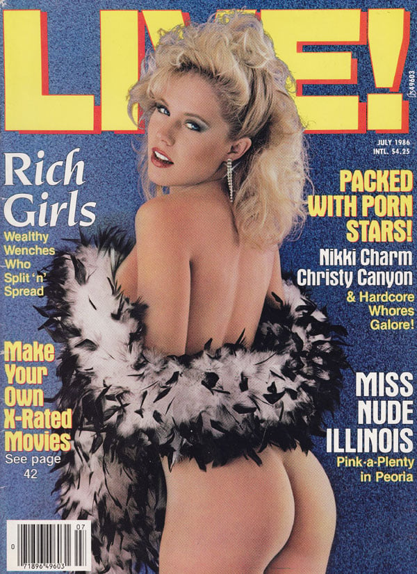 Live July 1986 magazine back issue Live magizine back copy live! magazine back issues 1986 hot and horny women all naked explicit sex scenes 80s pornstars fuck