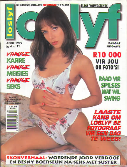 Loslyf April 1999 magazine back issue Loslyf magizine back copy Loslyf April 1999 South African Pornographic Magazine Back Issue in Afrikaans language founded in 1995 by J.T. Publishing, a subsidiary of Hustler. Vinnige Karre Vinnige Meisies Vinnige Seks.