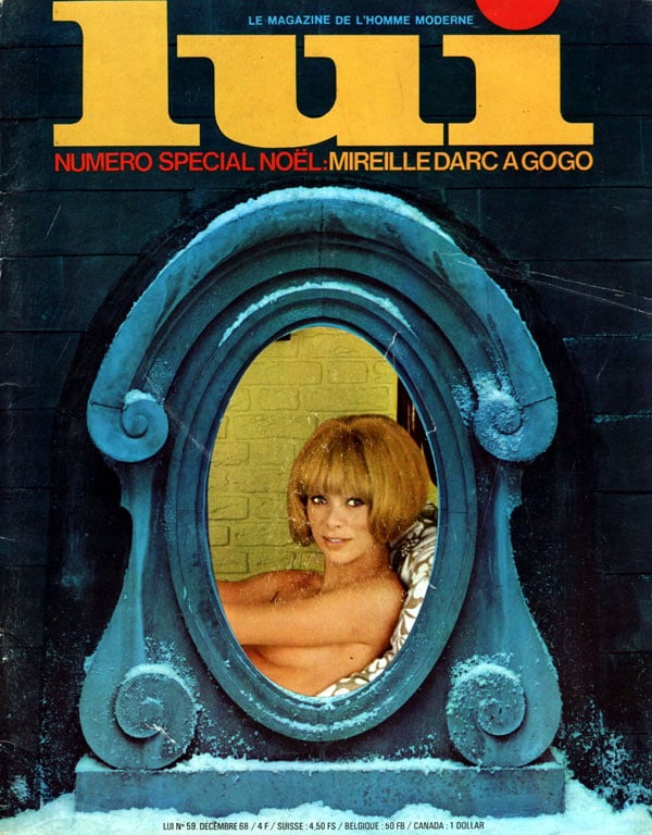 Lui # 59, Décembre 1968 magazine back issue Lui magizine back copy lui le magazine de l'homme moderne, numero noel, mireille darc a gogo, hot nude women xxx magazine f