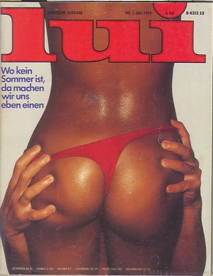Lui (German) July 1978 magazine back issue Lui (German) magizine back copy 