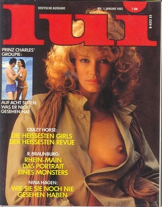 Lui (German) January 1982 magazine back issue Lui (German) magizine back copy 