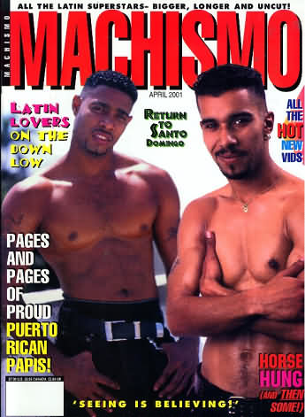 Machismo April 2001 magazine back issue Machismo magizine back copy 