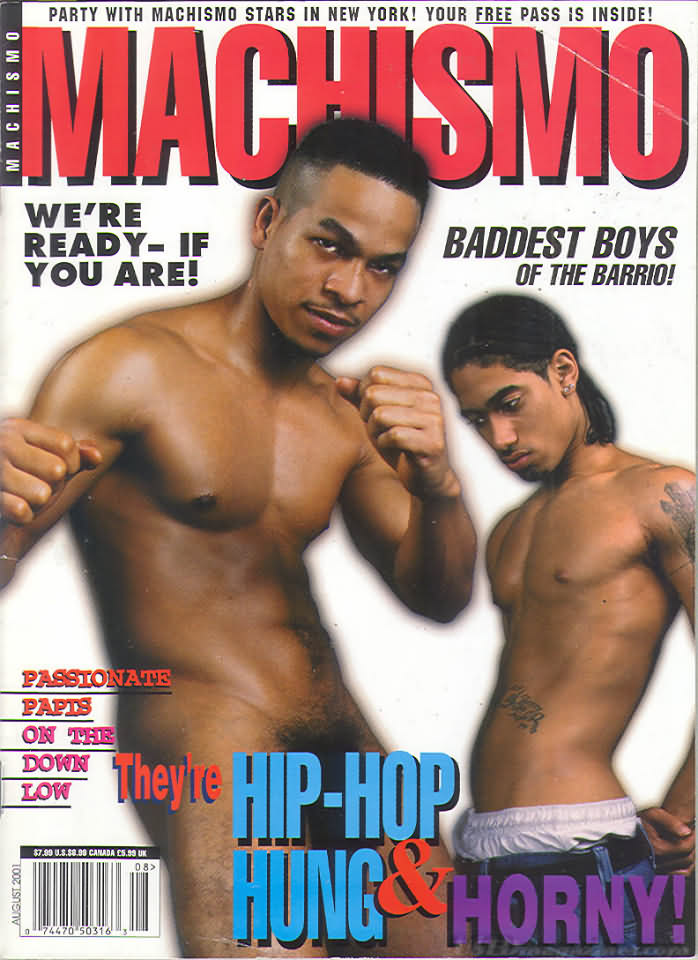 Machismo August 2001 magazine back issue Machismo magizine back copy 
