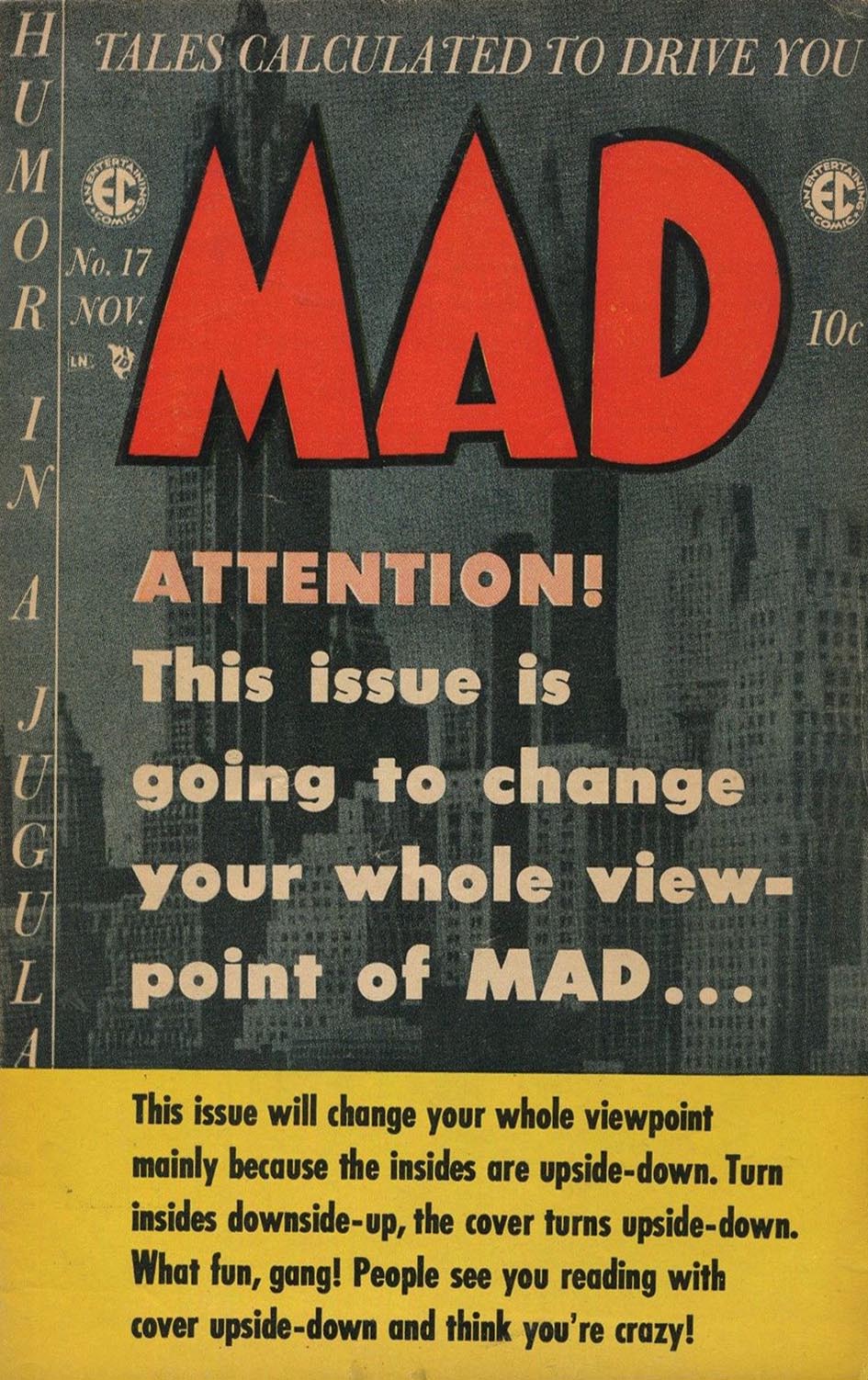 Mad # 17 magazine back issue Mad magizine back copy 