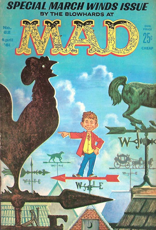 Mad # 62 magazine back issue Mad magizine back copy 