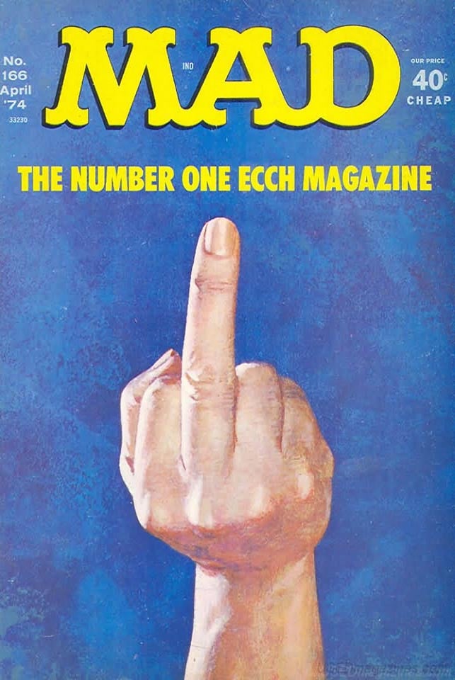 Mad # 166 magazine back issue Mad magizine back copy 
