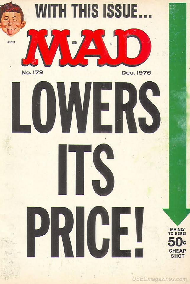 Mad # 179 magazine back issue Mad magizine back copy 