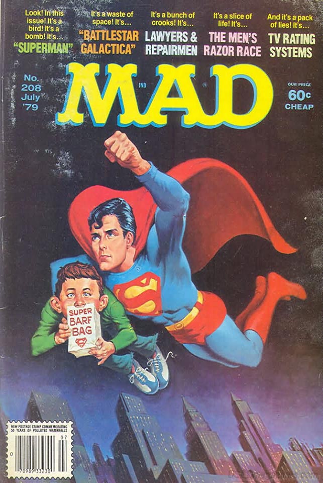 Mad # 208 magazine back issue Mad magizine back copy 