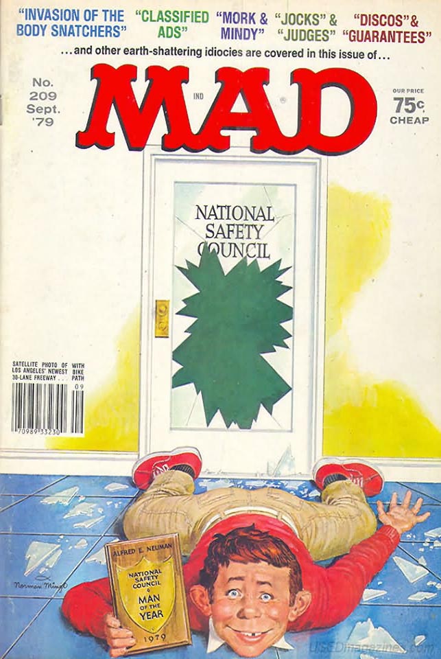 Mad # 209 magazine back issue Mad magizine back copy 