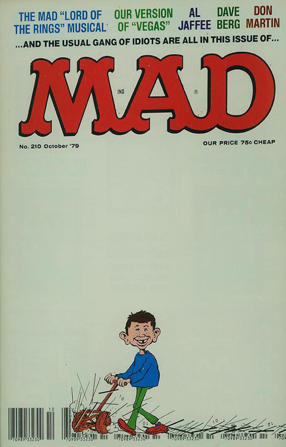 Mad # 210 magazine back issue Mad magizine back copy 