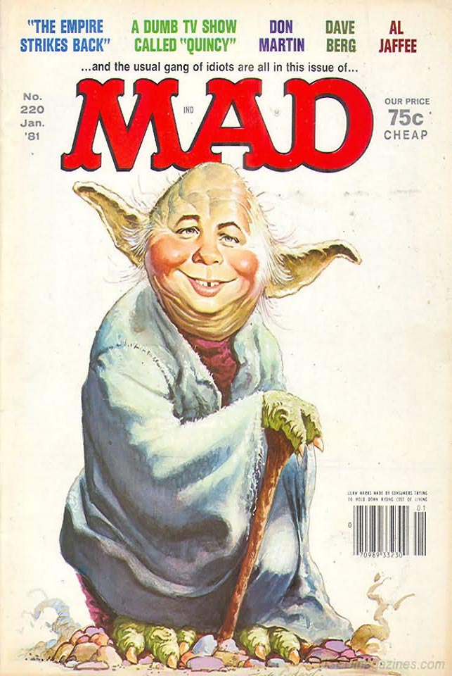 Mad # 220, January 1981 magazine back issue Mad magizine back copy 