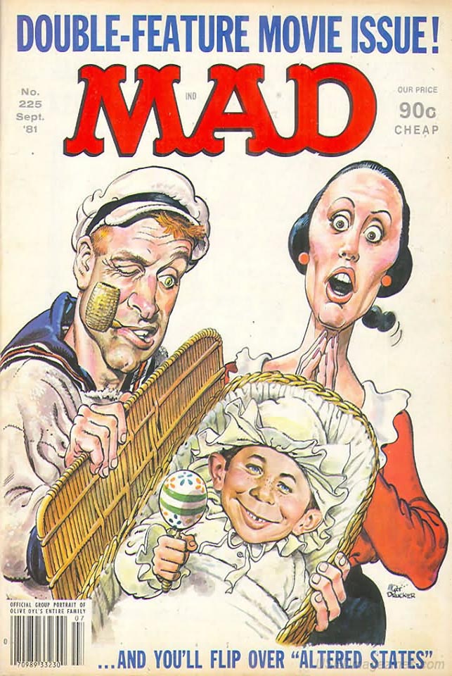 Mad # 225 magazine back issue Mad magizine back copy 