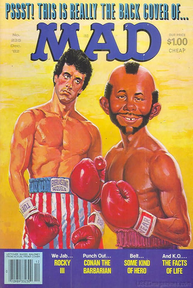 Mad # 235, December 1982 magazine back issue Mad magizine back copy 