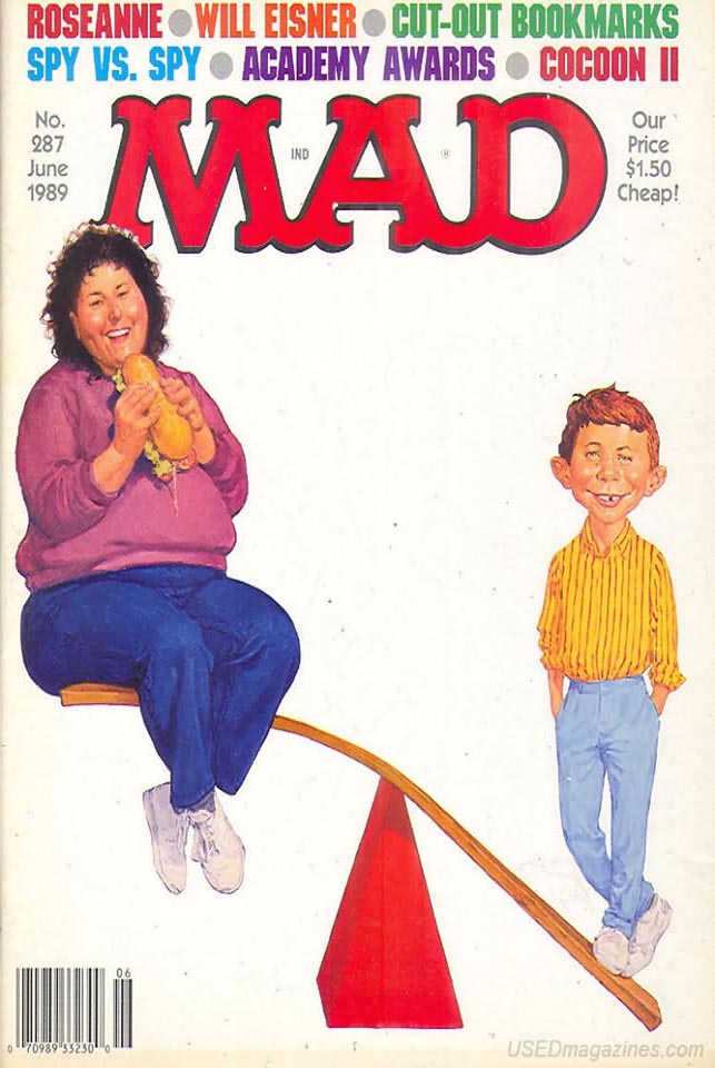 Mad # 287 magazine back issue Mad magizine back copy 