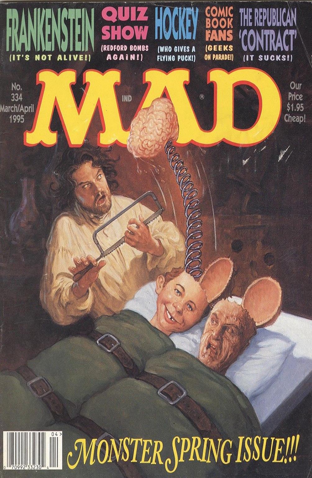 Mad # 334 magazine back issue Mad magizine back copy 