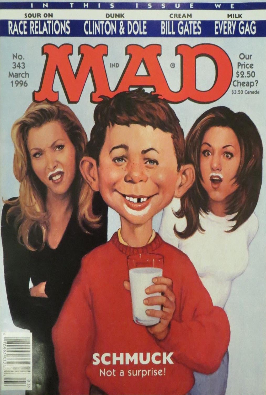 Mad # 343 magazine back issue Mad magizine back copy 