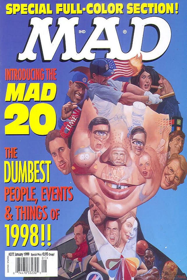 Mad # 377 magazine back issue Mad magizine back copy 