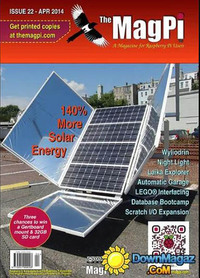 MagPi # 22, April 2014 magazine back issue cover image