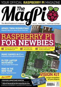 MagPi # 65, January 2018 magazine back issue cover image