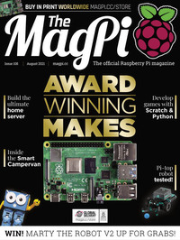 MagPi # 108, August 2021 magazine back issue cover image