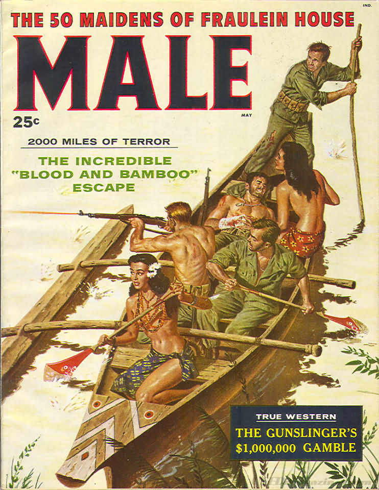 Male May 1958 magazine back issue Male magizine back copy 