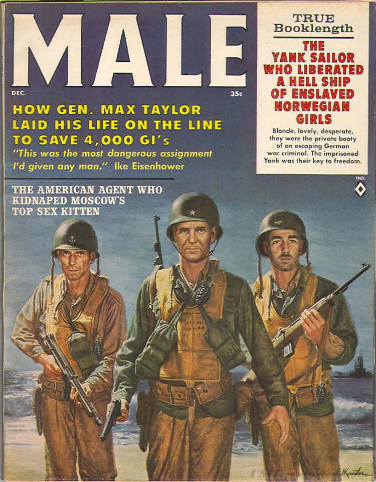 Male December 1961 magazine back issue Male magizine back copy 